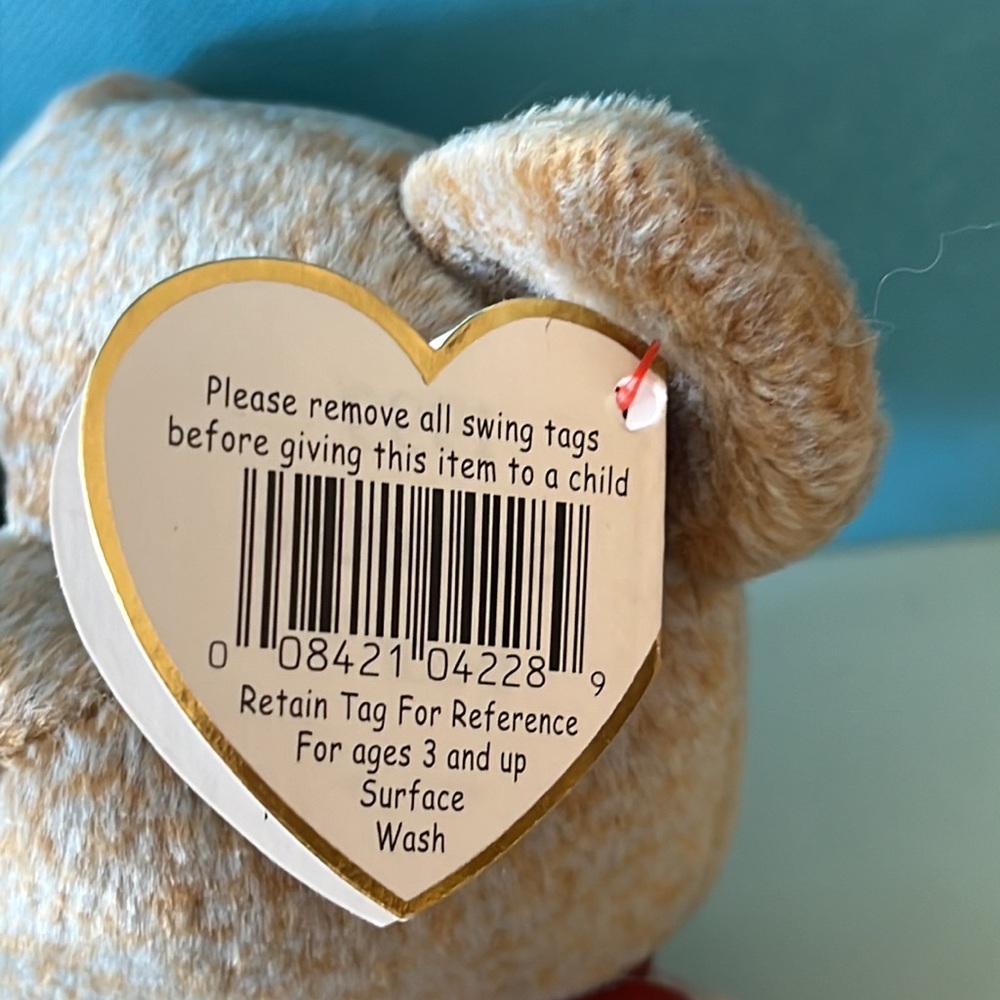 TY Brown 1999 Signature Bear Plush Toy with Tags - Picture 3 of 9